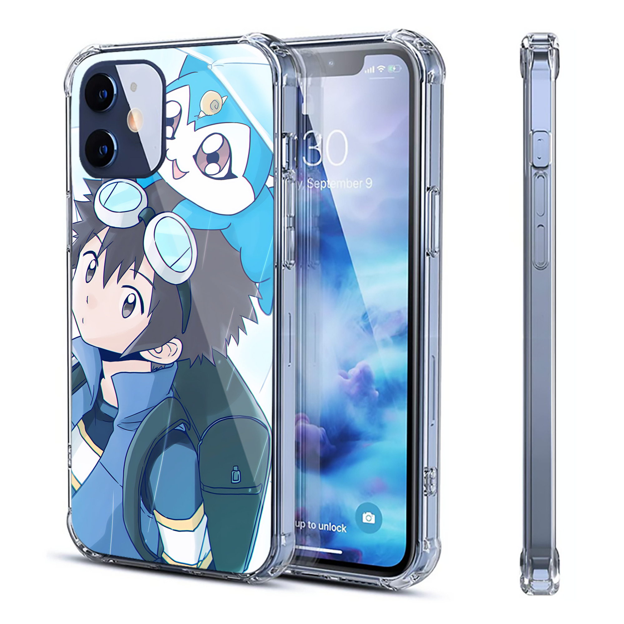 （画像用） Digimon デジタルモンスター/デジモン 【iPhone 12シリーズ対応】透明スマホケース（クリアソフトケース）